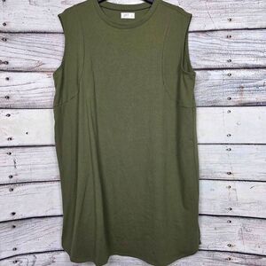 24/7 by Maurices long Olive Sleeveless Tank Top Womens XL